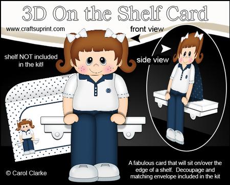 3D on the Shelf Card Kit - Little Guider Lydia