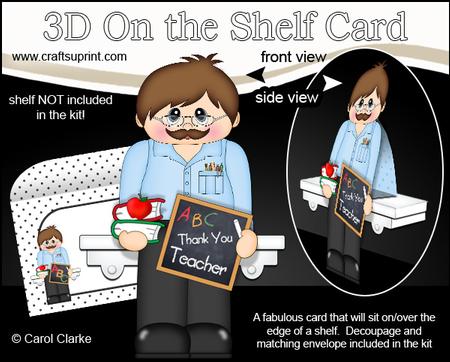 3D on the Shelf Card Kit - Mr Davies the Teacher