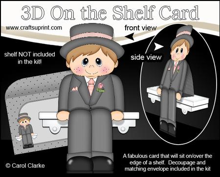 3D on the Shelf Card Kit - Luke the Bridegroom/prom Boy