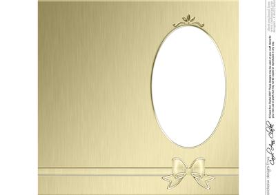 'metallic' Dl Fancy Bow Card Fronts or Insert