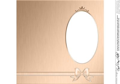 'metallic' Dl Fancy Bow Card Fronts or Insert