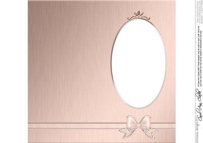 'metallic' Dl Fancy Bow Card Fronts or Insert