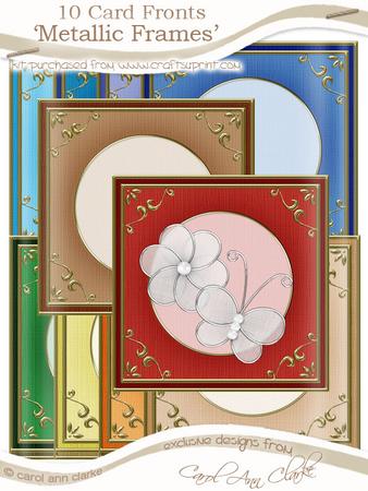 Square 'gold Metallic Frame' Card Fronts Kit