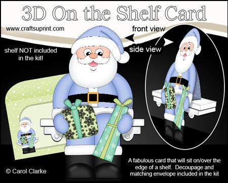 3D on the Shelf Card Kit - Christmas Santa's Presents