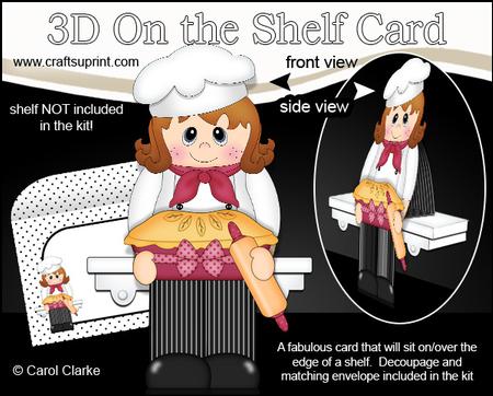 3D on the Shelf Card Kit - Fleur - the Little Pastry Chef