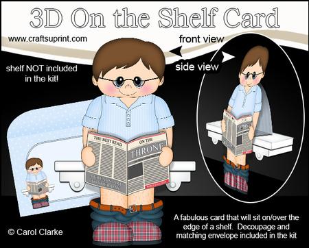 3D on the Shelf Card Kit - Liam on the Throne