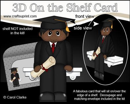 3D on the Shelf Card Kit - Little Ethnic Graduate Grant