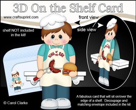 3D on the Shelf Card Kit - King of the Bbq Chef Blake