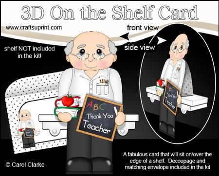 3D on the Shelf Card Kit - Mr White the Older Teacher