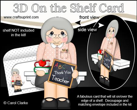 3D on the Shelf Card Kit - Mrs Jones the Older Teacher