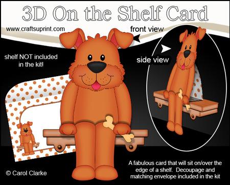 3D on the Shelf Card Kit - Little Dog Rusty