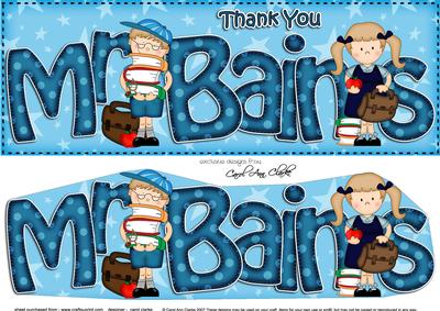 Large Dl Boyz Girlz Thank You Mr Bains 3D Decoupage