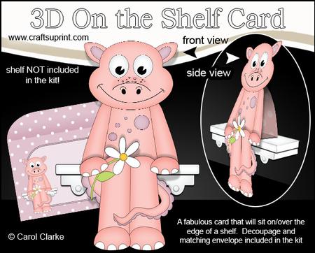 3D on the Shelf Card Kit - Little Dinosaur Dela