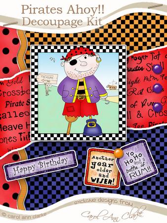 Pirates Ahoy!! Kit with 3D Decoupage