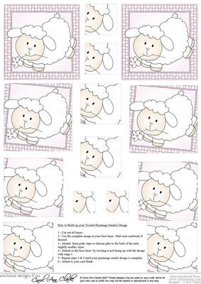 Little Lamb Twisted Pyramage Sheet