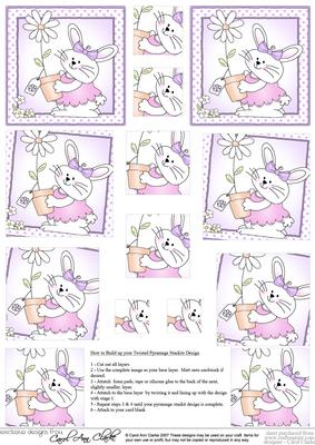 Little Bunny Twisted Pyramage Sheet