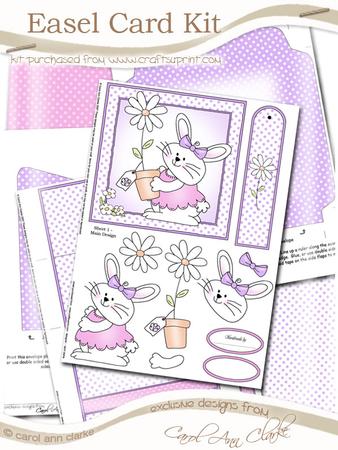 Little Bunny Easel Card Kit with 3D Decoupage