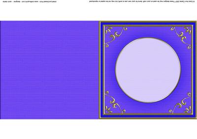 Square 'gold Metallic Frame' Card Front or Insert