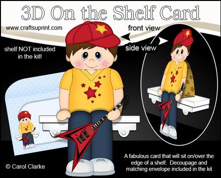 3D on the Shelf Card Kit - Little Rock Guitarist Chad
