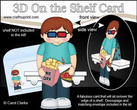 3D on the Shelf Card Kit - 3D Film Night Connor