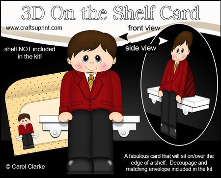 3D on the Shelf Card Kit - Little Redcoat Raoul