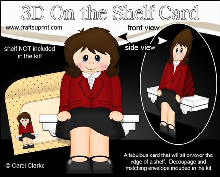 3D on the Shelf Card Kit - Little Redcoat Rachel