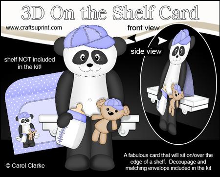 3D on the Shelf Card Kit - New Baby Panda Chi Chi