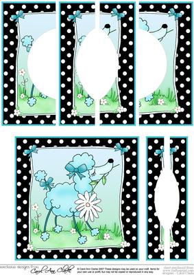 Cute Poodle Circular Side Stacker Topper