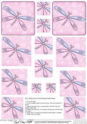 Dreamy Dragonfly Twisted Pyramage Sheet