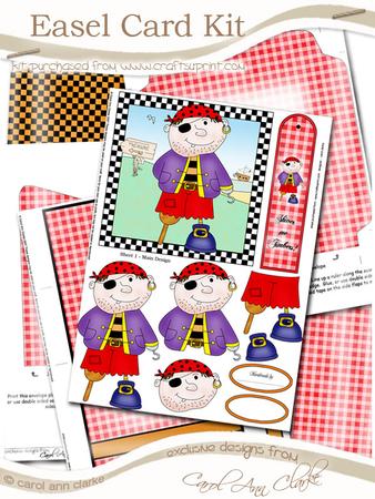 Pirates Ahoy!! Easel Card Kit with 3D Decoupage