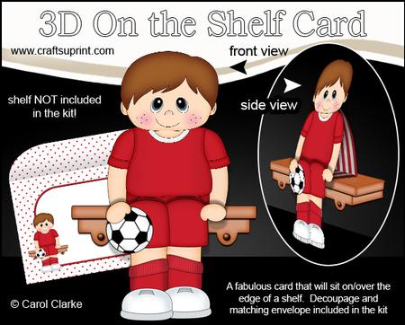 3D on the Shelf Card Kit - Little Footballer Danny