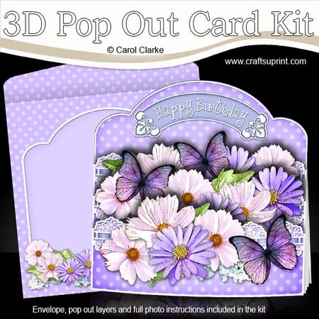 3D Butterflies and Flowers Pop Out Card Kit