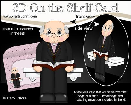 3D on the Shelf Card Kit - Old Man Priest Philip