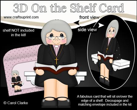 3D on the Shelf Card Kit - Old Woman Priest Judith