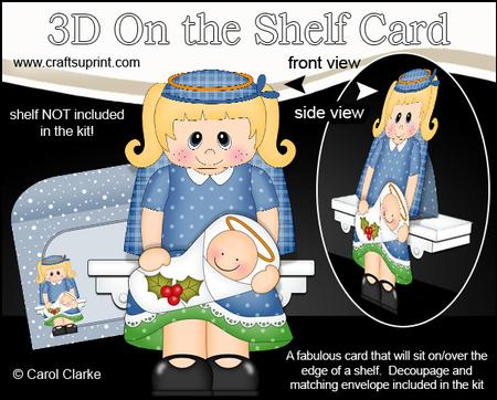 3D on the Shelf Card Kit - Little Christmas Nativity Mary