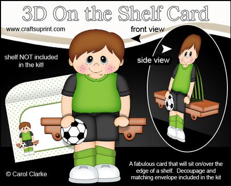 3D on the Shelf Card Kit - Little Footballer Luis