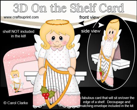 3D on the Shelf Card Kit - Little Christmas Nativity Angel