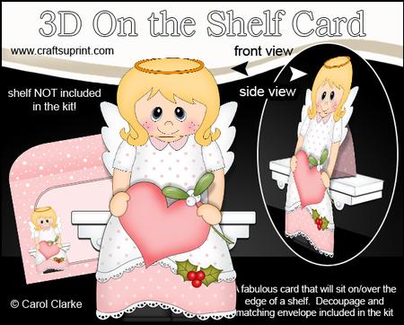 3D on the Shelf Card Kit - Little Christmas Nativity Angel