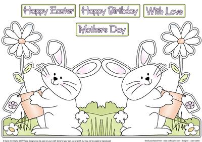 Little Bunny Shaped Card