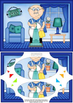 A5 Bert Does the Cleaning Scallop Corners and Pyramage