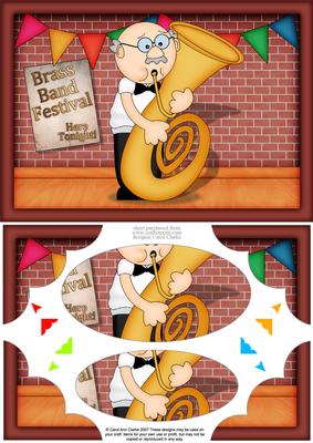 A5 Bert Plays the Tuba Scallop Corners and Pyramage