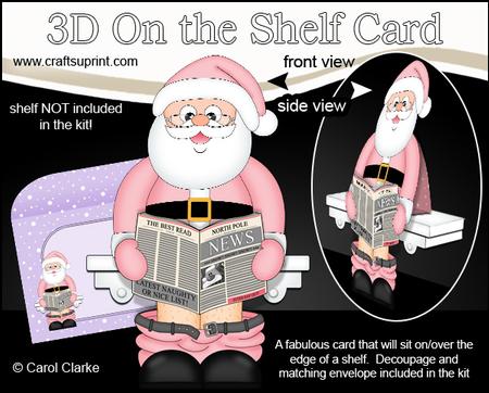 3D on the Shelf Card Kit - Santa on the Throne