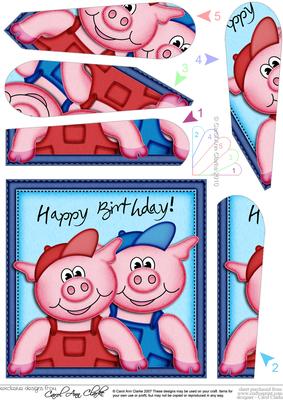 Ziggy & Syd Piggy Fan Pyramage Topper