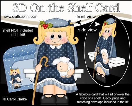3D on the Shelf Card Kit - Christmas Nativity Shepherd