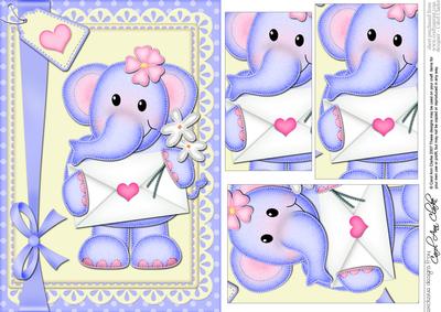 A5 Lola Elephant's Letter Pyramage Topper