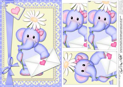 A5 Lola Elephant's Letter Pyramage Topper