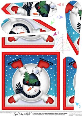 Xmas Oops Snowman Snowball Fan Pyramage Topper