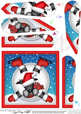 Xmas Oops Scottie Dog Snowball Fan Pyramage Topper