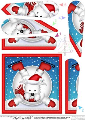 Xmas Oops Westie Dog Snowball Fan Pyramage Topper