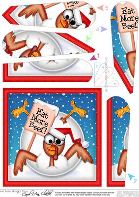 Xmas Oops Percy Turkey Snowball Fan Pyramage Topper